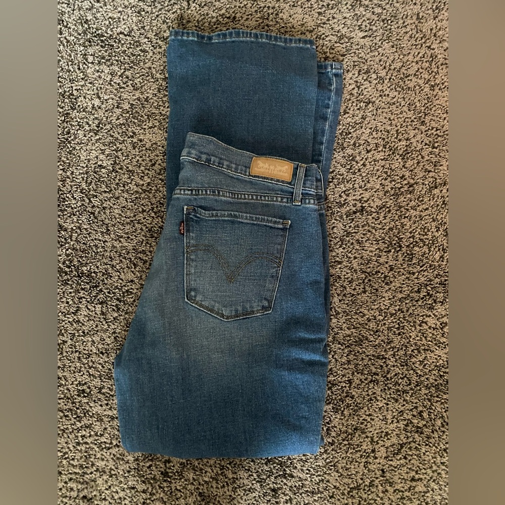 Levis 515 Boot Cut Jeans 10 S Stretch Blue Denim 10 Short Bootcut
